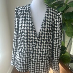 Express Monochrome Houndstooth Blazer Size L